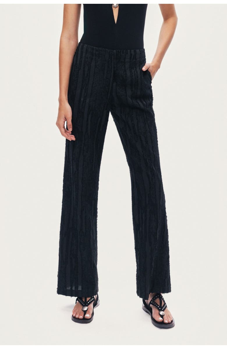 Nocturne Textured Relaxed-Fit Pants, Main, color, Black