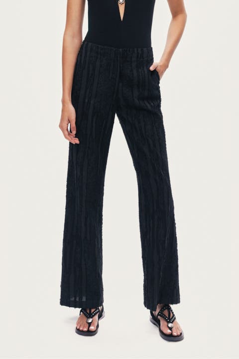 Textured Relaxed-Fit Pants