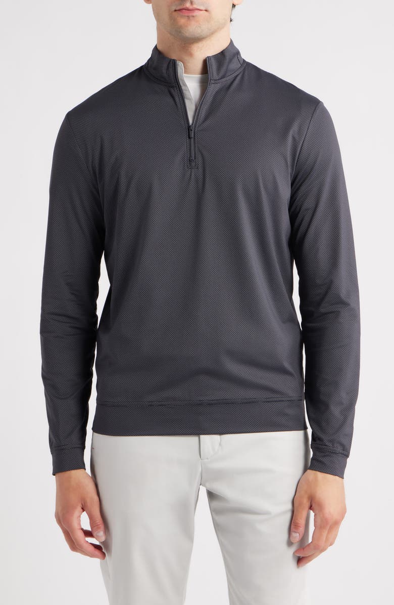 johnnie-O Jamie Quarter Zip, Main, color, Black Seal