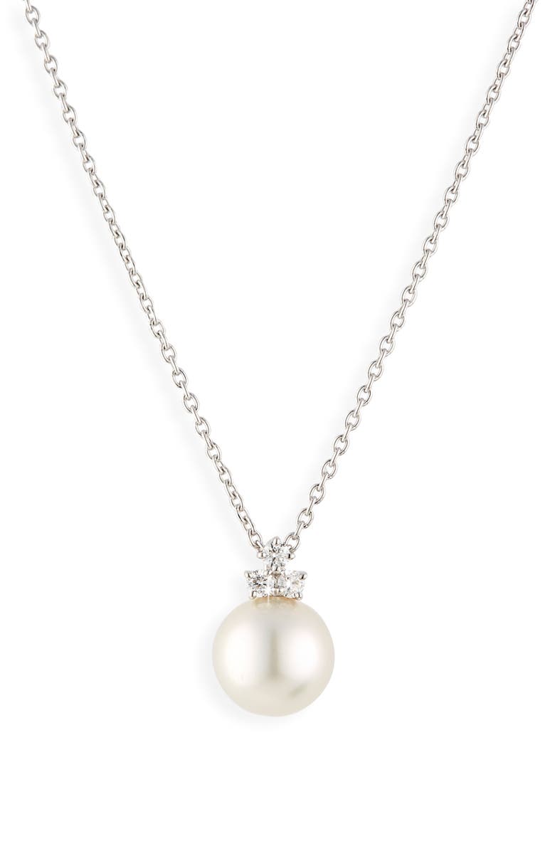 Mikimoto Classic White South Sea Cultured Pearl Pendant Necklace, Main, color, 18Kw