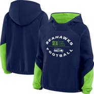 FANATICS Women's Fanatics College Navy Seattle Seahawks Oversized Redzone Bubble Screen Pullover Hoodie
