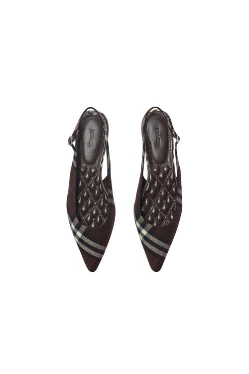 Burberry Check Dame Slingback Ballerinas In Multi