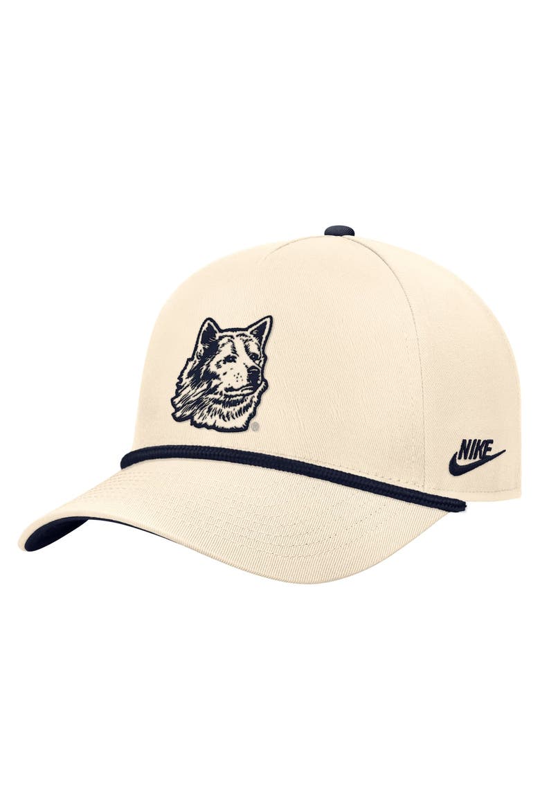 Men's Nike Natural UConn Huskies Vintage Rope Rise Adjustable Hat, Alternate, color, Natural