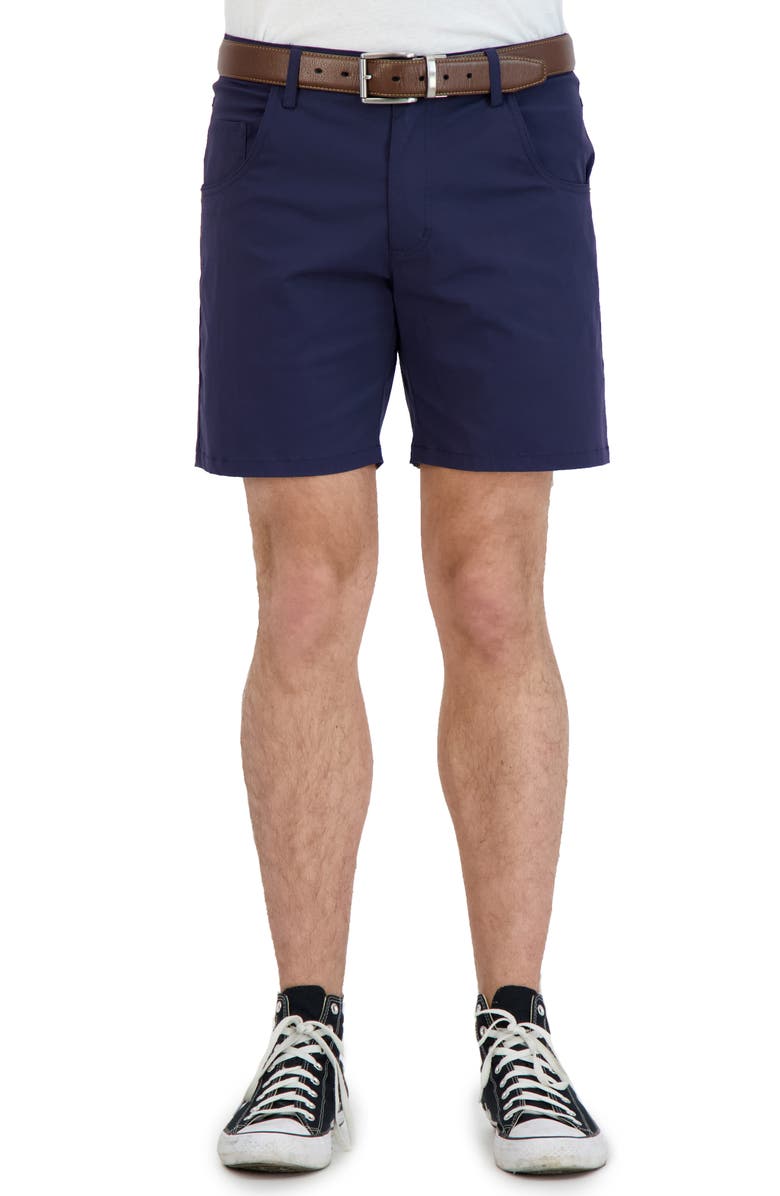 LEVINAS Everyday Stretch Chino Shorts, Main, color, Navy