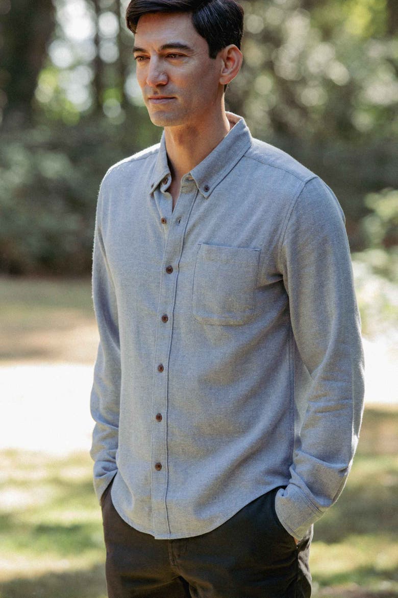 Sutton Slim Shirt, Alternate, color, Denim Twill