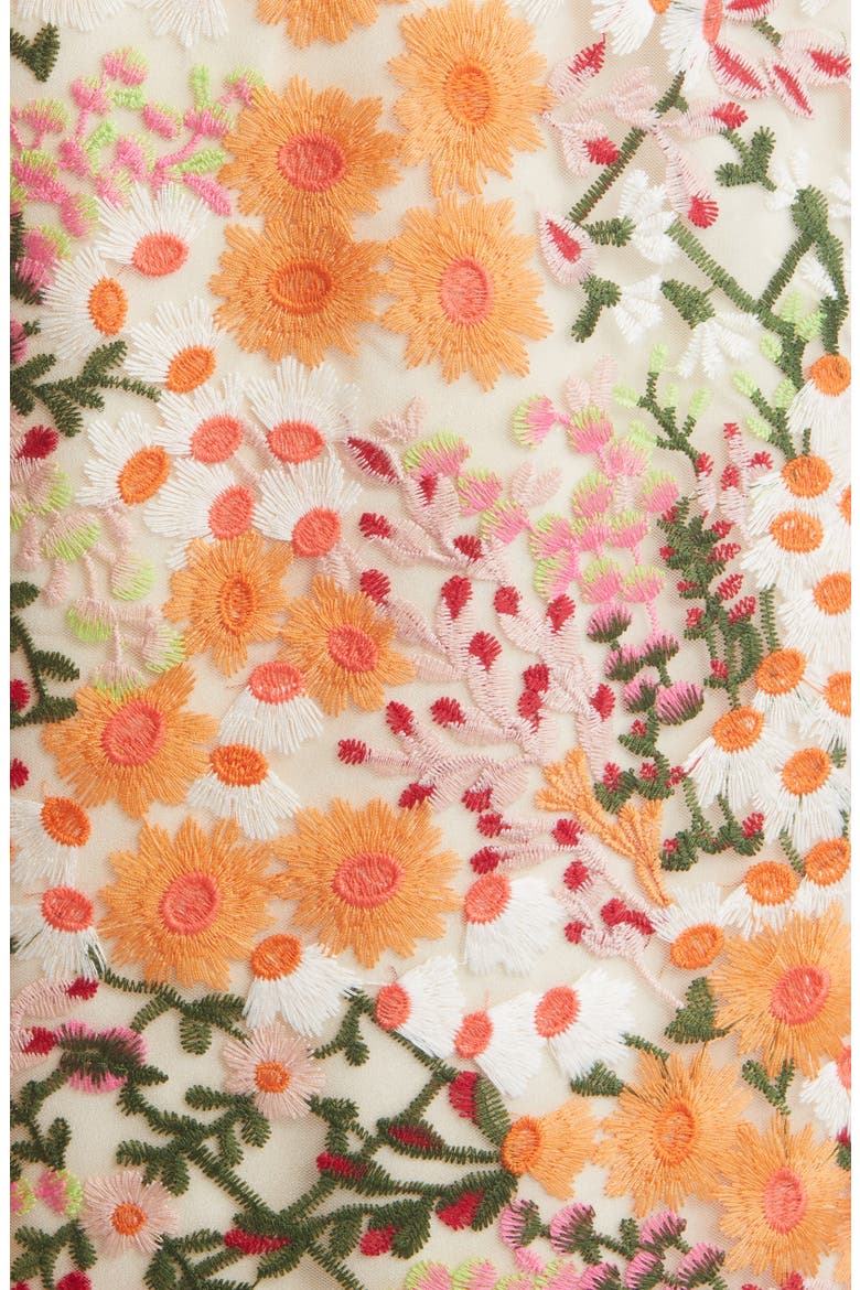 Tara Off the Shoulder Midi Dress, Alternate, color, APRICOT MULTI