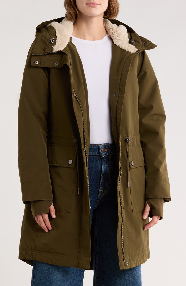 Lucky Brand Hooded Anorak Jacket, Alternate, color, Dark Olive