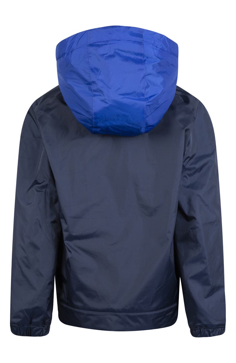 Nike Kids' Camo Print Fleece Lined Windbreaker, Alternate, color, Midnight Navy