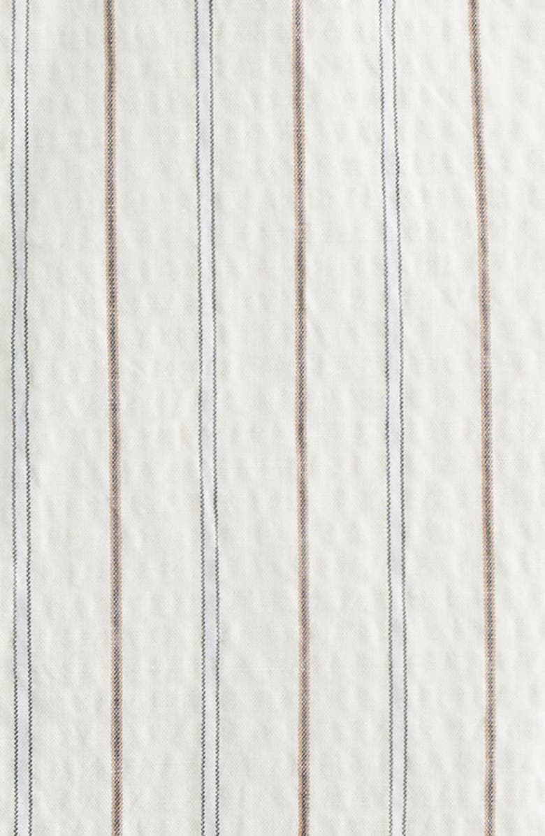 Nordstrom Cotton Blend Seersucker Button-Up Shirt, Alternate, color, White Samuel Stripe