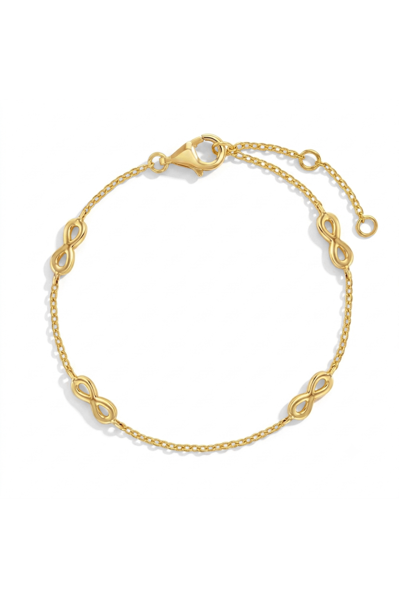 Infinity Girls Plated Bracelet, Main, color, Gold