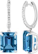 EFFY White Sapphire & London Blue Topaz Drop Earrings
