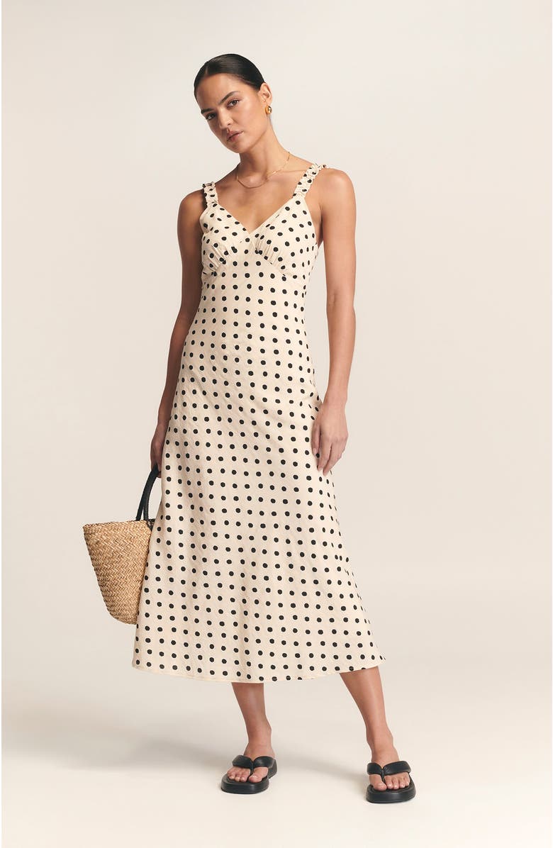 ST MRLO Tide Midi Dress, Alternate, color, Cream Based Spot