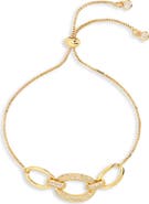 Panacea Pavé Crystal Oval Link Slider Bracelet