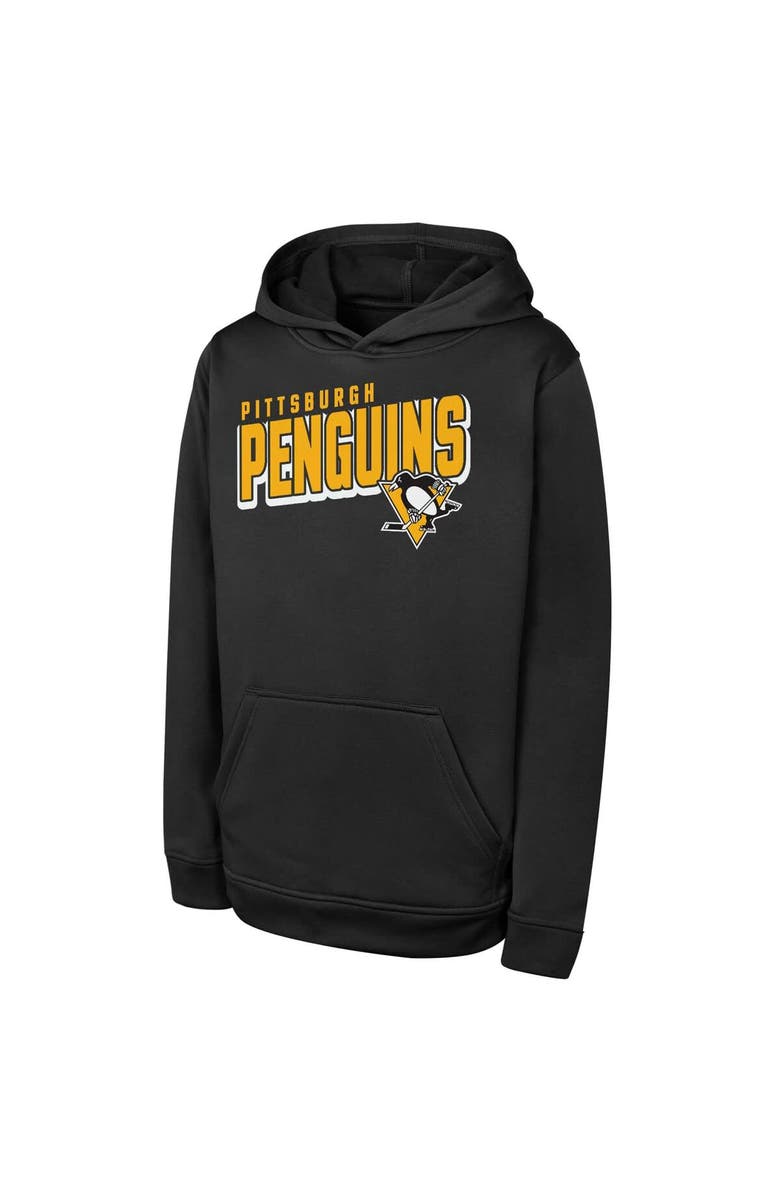 Outerstuff Youth Black Pittsburgh Penguins Cyber Punk Performance Hoodie, Main, color, Black