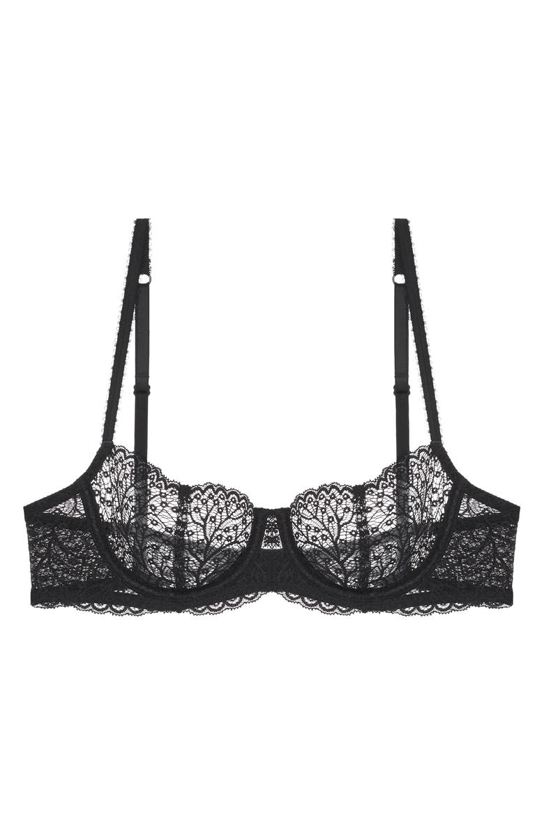 JOURNELLE Allegra Underwire Balconette Bra, Alternate, color, Noir