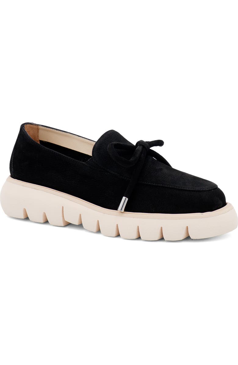 Amalfi by Rangoni Rana Lug Sole Loafer, Main, color, Black Long Beach