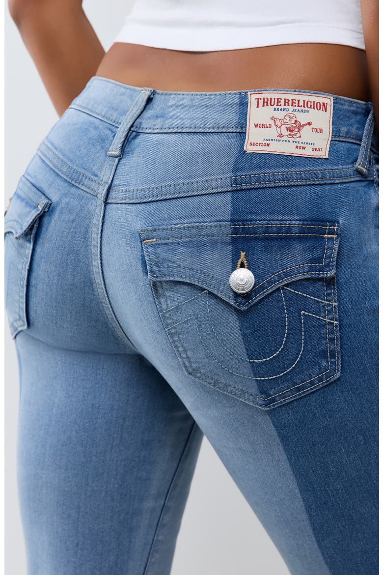 Becca Colorblocked Bootcut Jeans, Alternate, color, COLORBLOCK INDIGO