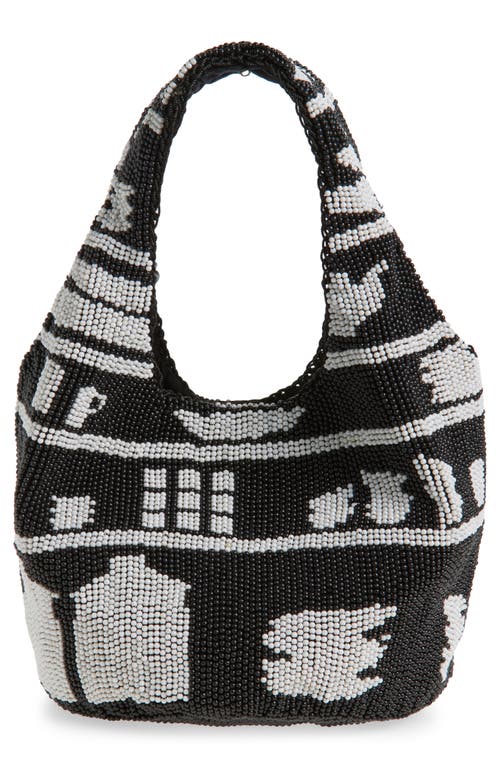Jw Anderson Mini Beaded Shopper Bag In Multi