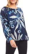 Karen Kane Floral Peasant Top