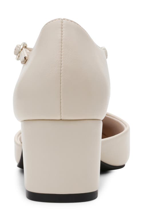 Anne Klein Picus Ankle Strap Pump In White