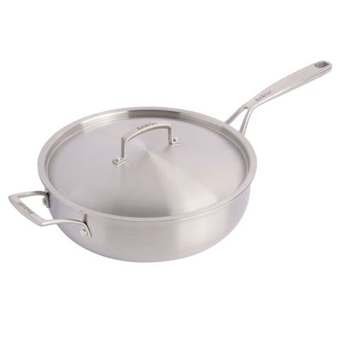 5 Qt Heavy Duty Nonstick Stainless Steel Sauté Pan with Lid, Oven & Induction Safe