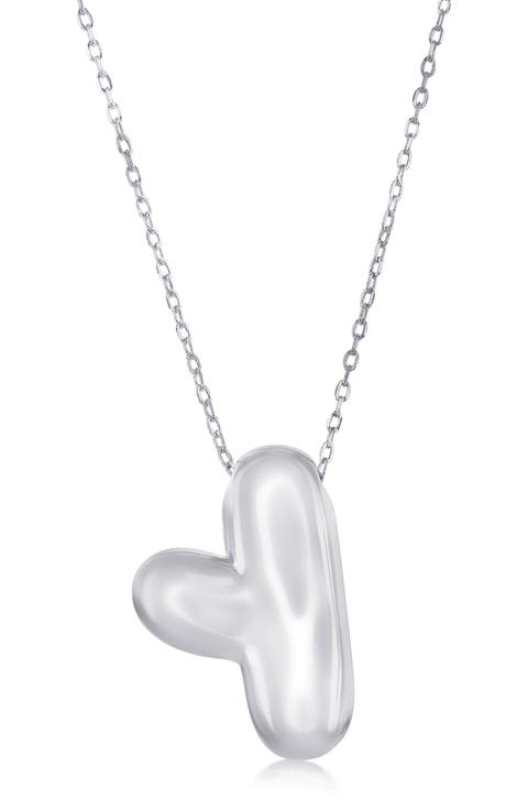 Bubble Initial Pendant Necklace