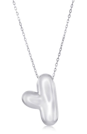 Simona Bubble Initial Pendant Necklace