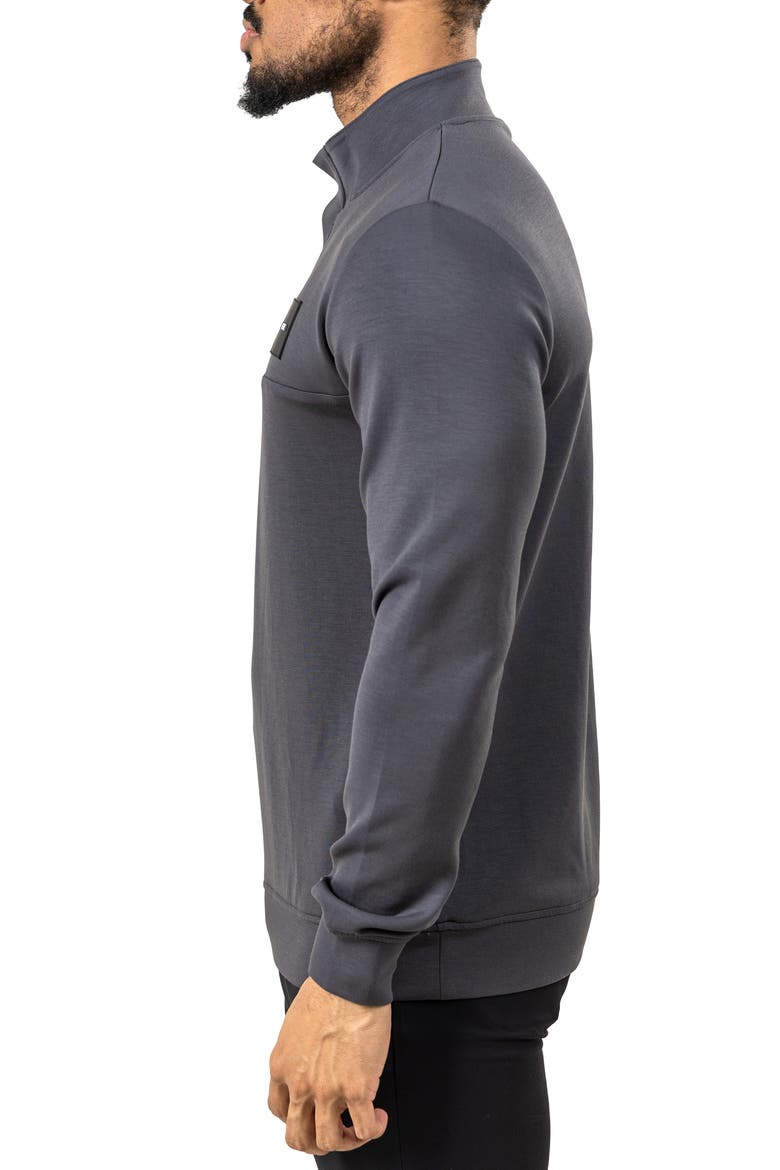Marthyr Quarter Zip Pullover, Alternate, color, GREY