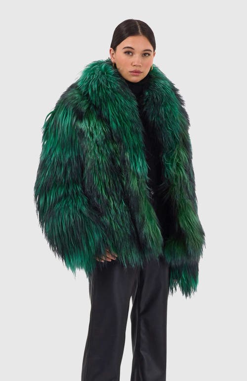 Gorski Collared Goat Jacket In Green