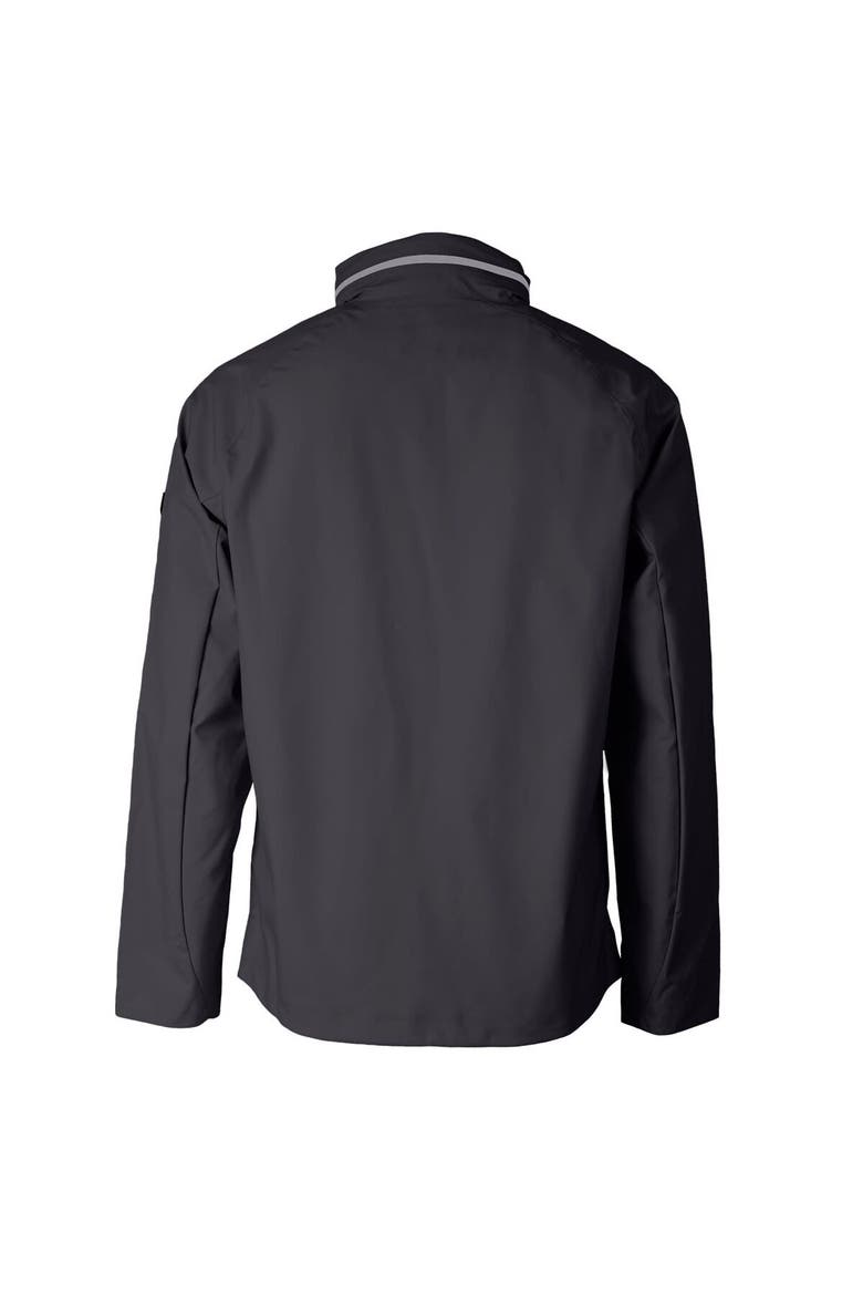 Men's Cutter & Buck Graphite Las Vegas Raiders Throwback Logo Vapor Water Repellent Stretch Full-Zip Rain Jacket, Alternate, color, Graphite
