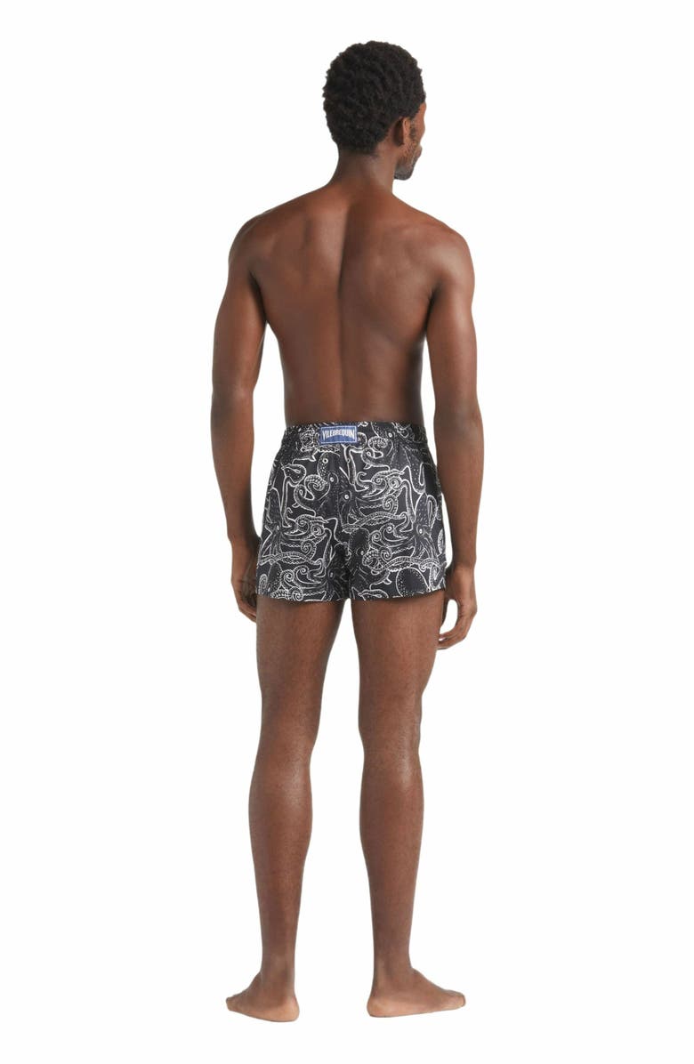 Vilebrequin Men's Poulpes Short Swim Shorts, Alternate, color, Noir