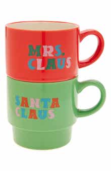 CREATIVE BRANDS Set of 2 Claus Stacking Mugs