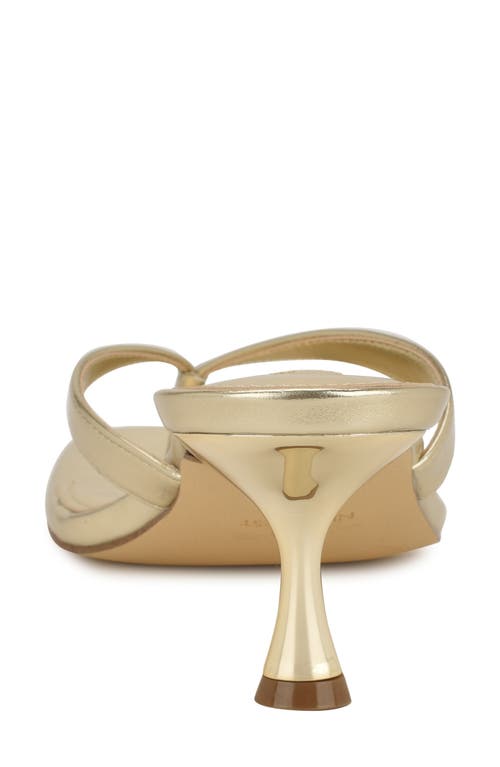 Nine West Andela Flip Flop In Gold