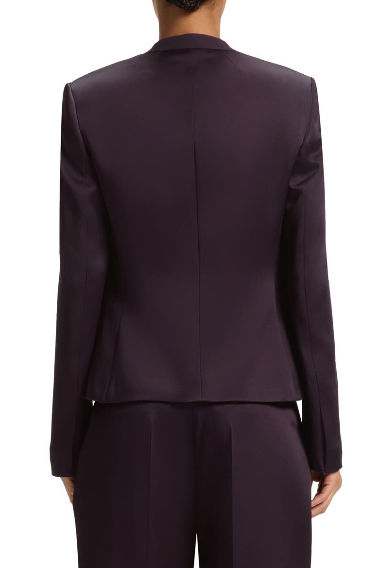 Jia One-Button Blazer, Alternate, color, DARK CARMINE