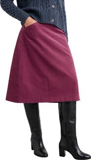 Seasalt Cornwall Forest View Floral Organic Cotton Corduroy A-Line Skirt
