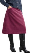 Seasalt Cornwall Forest View Floral Organic Cotton Corduroy A-Line Skirt