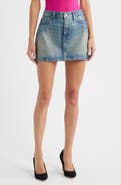 Good American Good '90s Coated Denim Miniskirt