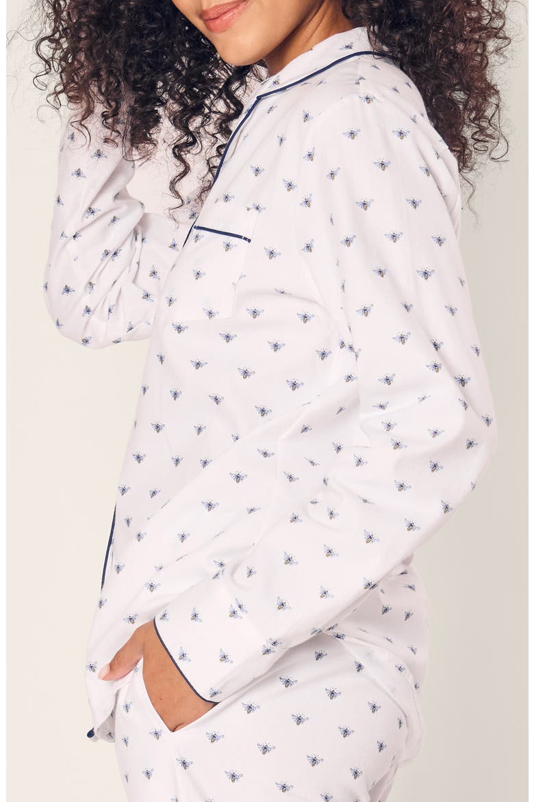 Buzzin' Cotton Twill Pajamas, Alternate, color, WHITE