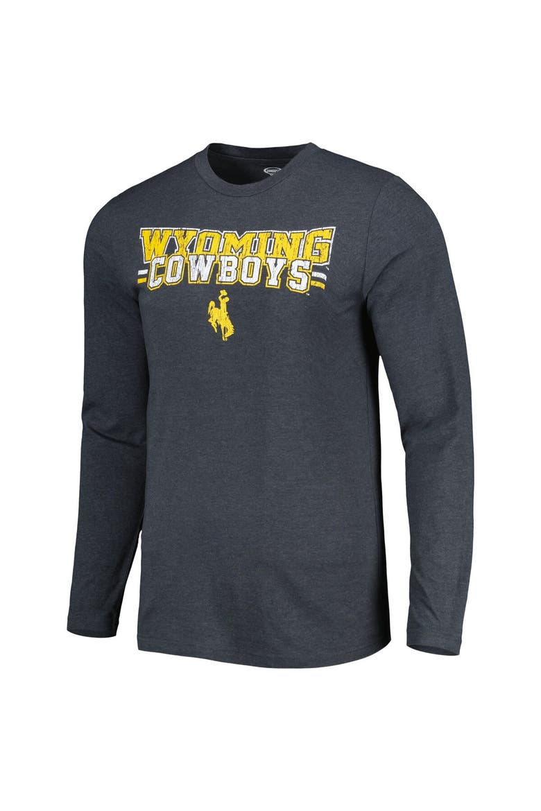 Men's Concepts Sport Gold/Charcoal Wyoming Cowboys Meter Long Sleeve T-Shirt & Pants Sleep Set, Alternate, color, Gold