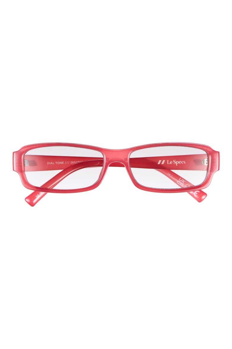 Dial Tone Rectangular Sunglasses, Main, color, CRANBERRY / LIGHT SMOKE GRAD