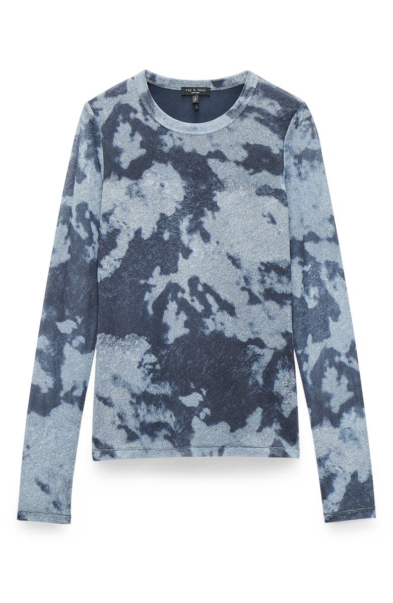 rag & bone Yana Tie Dye Long Sleeve T-Shirt, Alternate, color, Silver Multi
