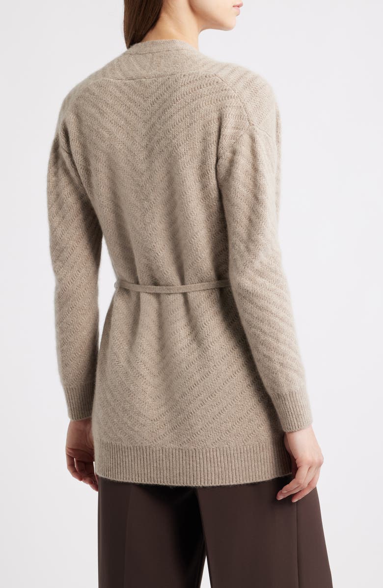 Elie Tahari The Diane Cashmere Open Front Cardigan, Alternate, color, Beige Heather