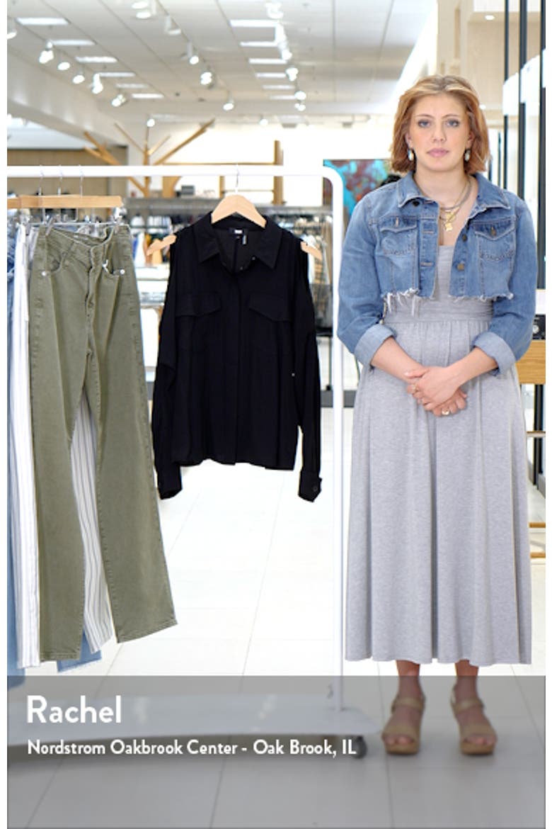 Cold Shoulder Button-Up Shirt video