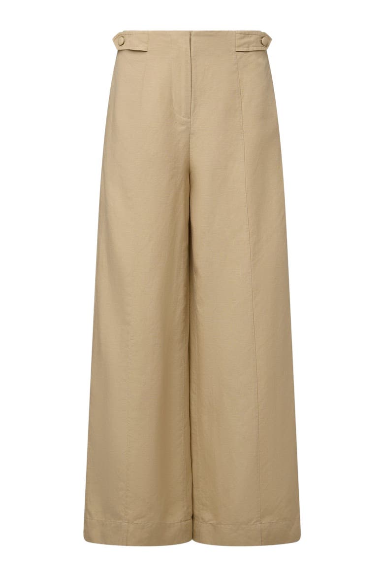 Air Linen Palazzo Pant, Alternate, color, JUTE