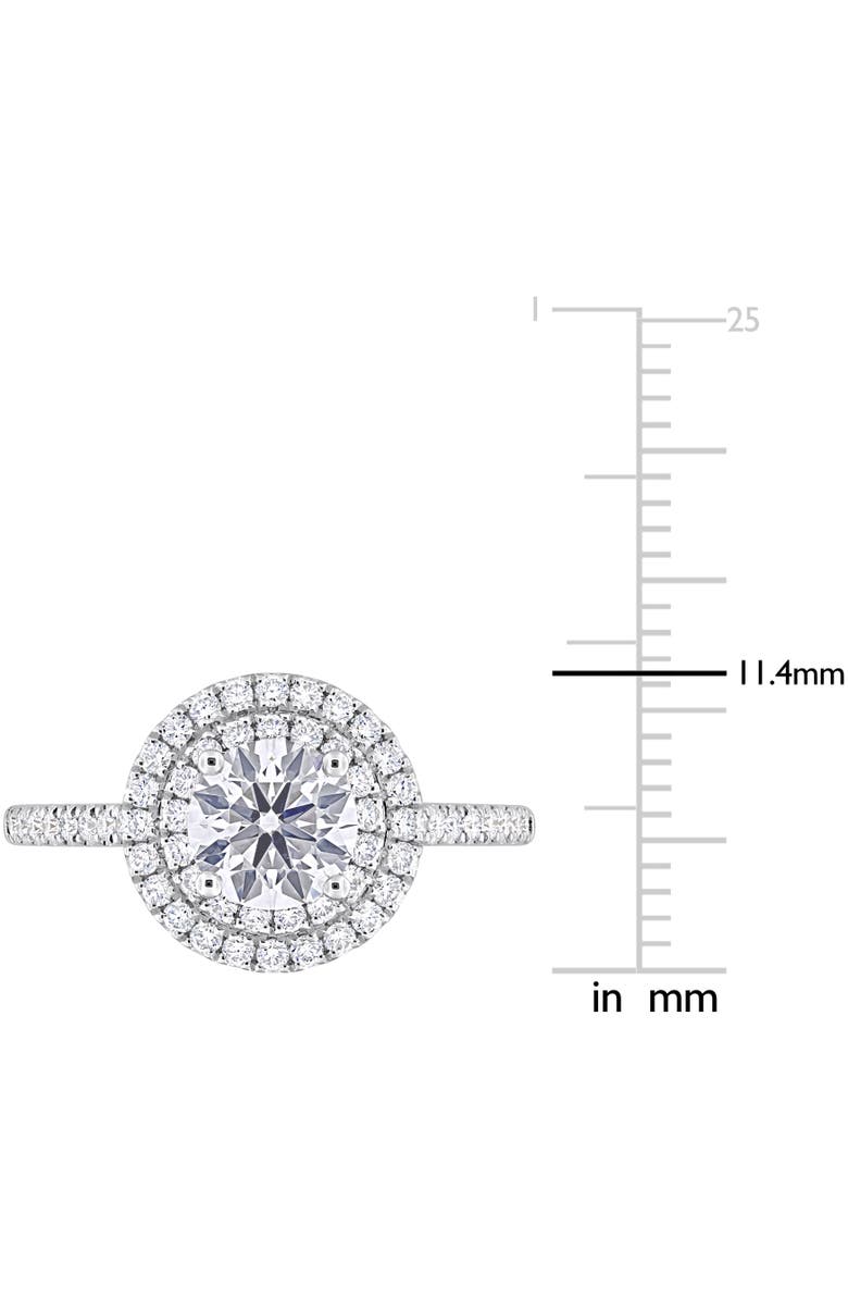Julianna B. 1-3/8 CTW Lab-Grown Diamond Halo Ring 14k, Alternate, color, White Gold
