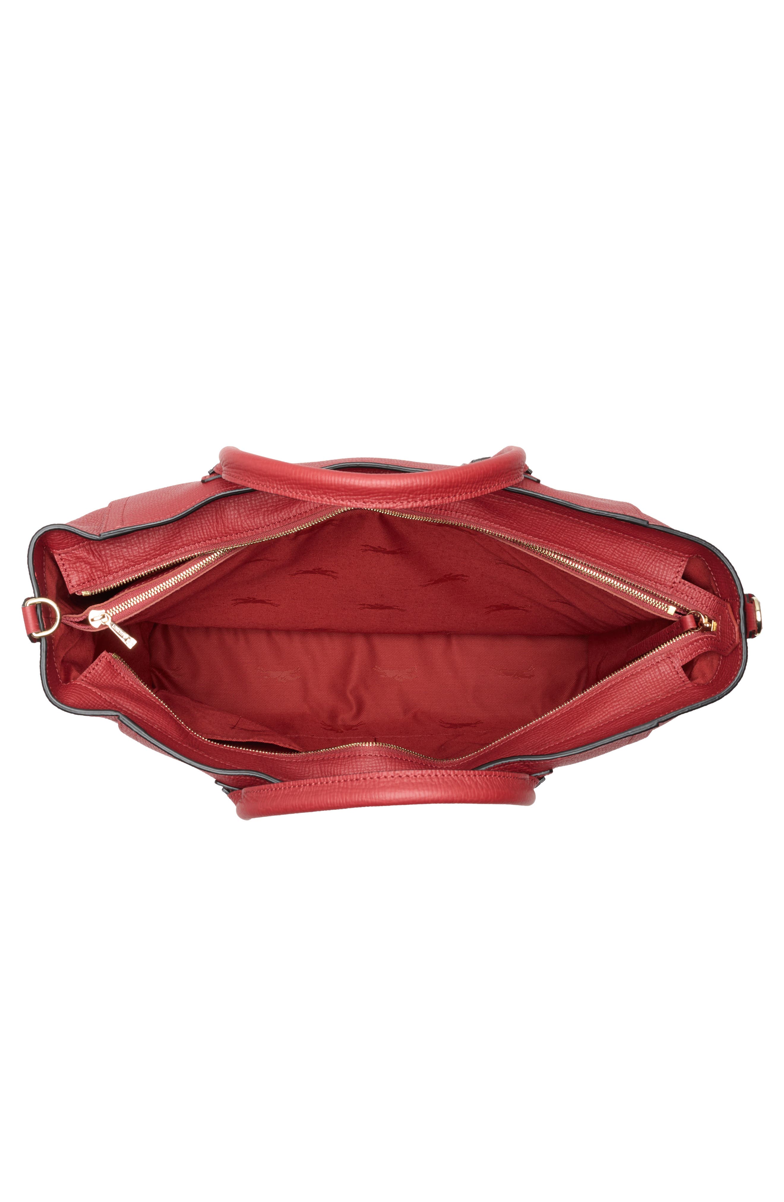 Longchamp Mailbox Brief Leather Tote Bag, Alternate, color, Red