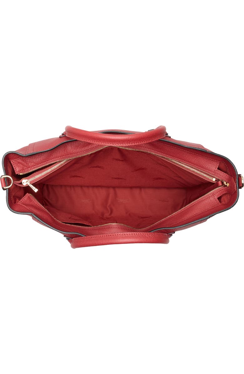 Longchamp Mailbox Brief Leather Tote Bag, Alternate, color, Red