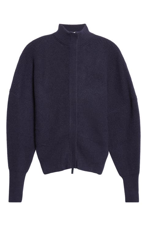 Minerva Zip Cashmere Cardigan