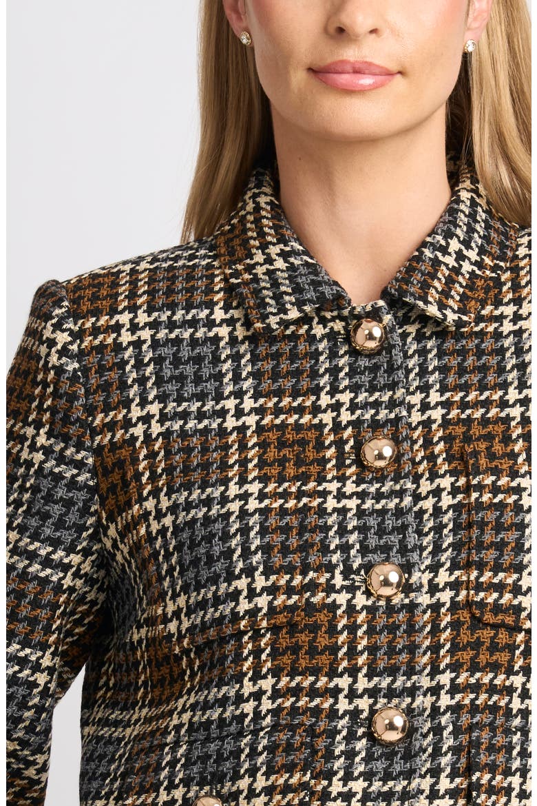 Jackson Plaid Cropped Jacket, Alternate, color, RICH BLACK