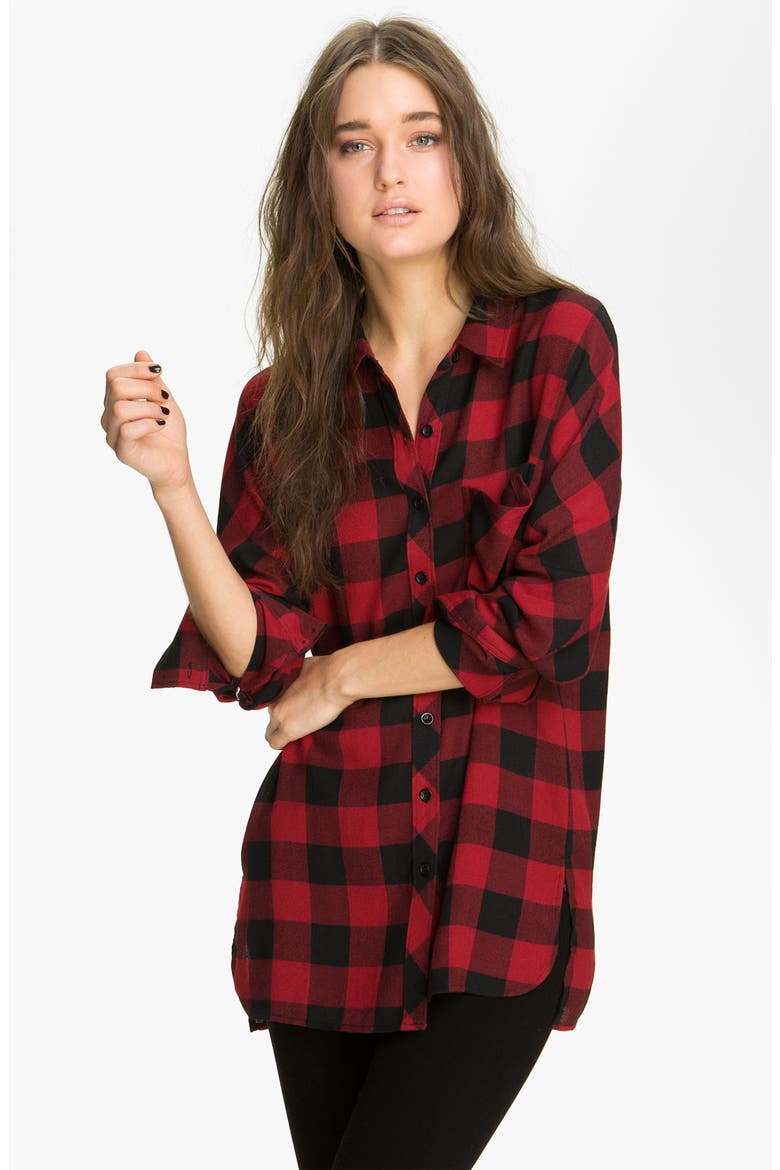 Buffalo Plaid Shirt, Main, color, RED/ BLACK COMBO
